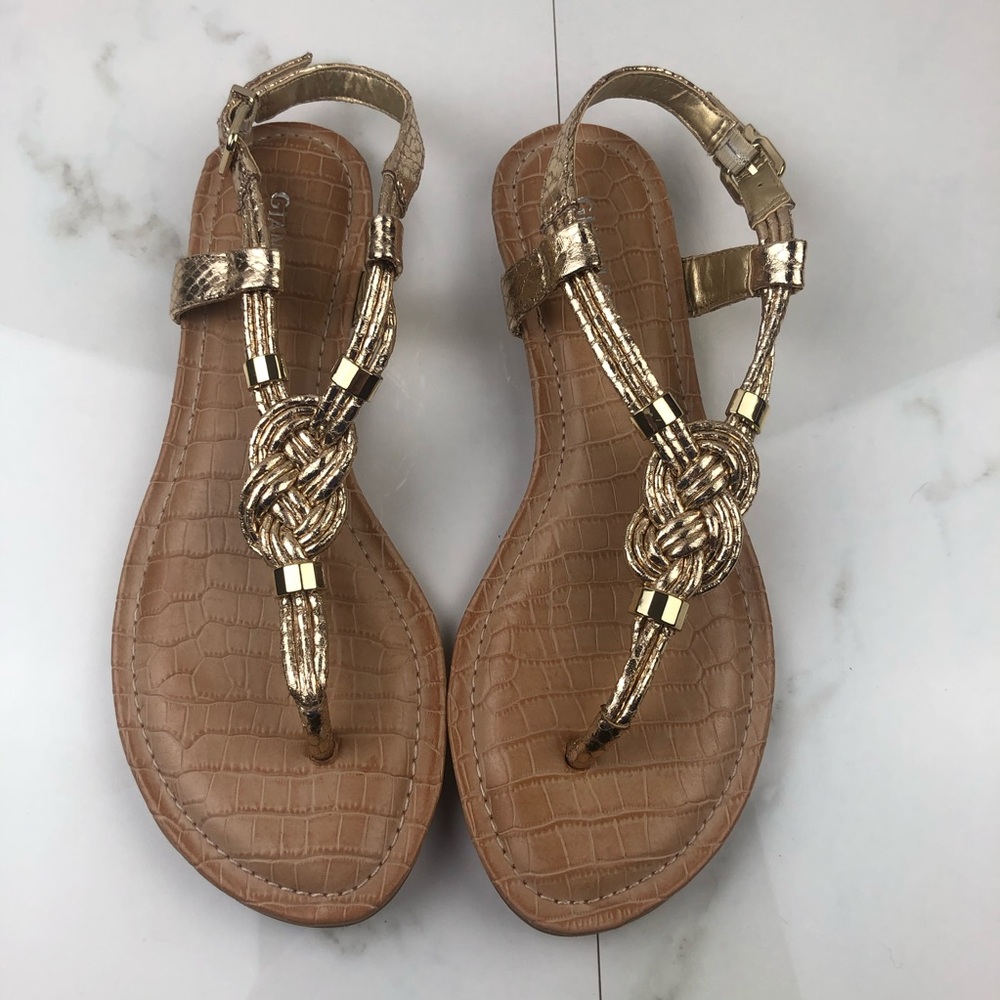 Gianni Bini | Flat Gold Sandals